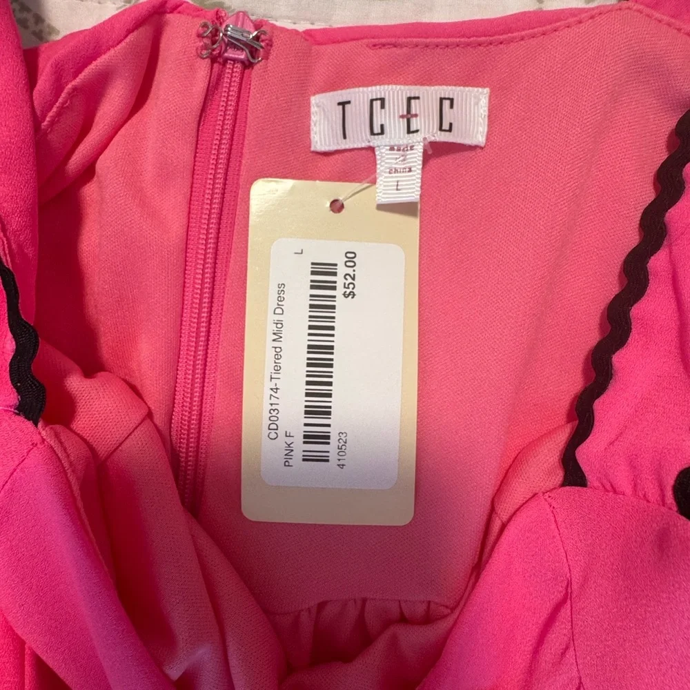 NWT TCEC Red and Black Spaghetti Strap Sundress Maxi - Picture 5 of 5